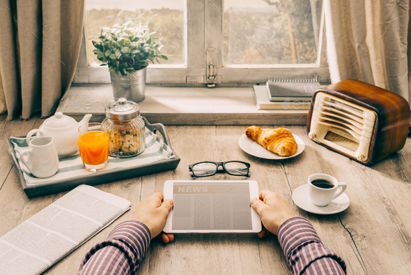Healthy breakfast at home - Stock Photo - Images