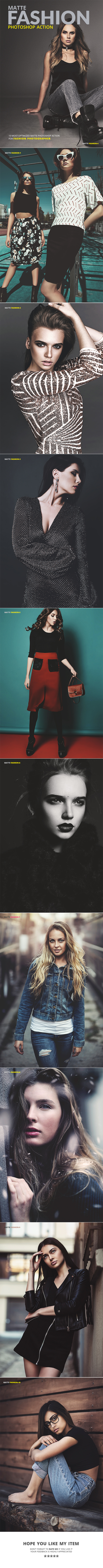 Matte Fashion Photoshop Action - Photo Effects Actions