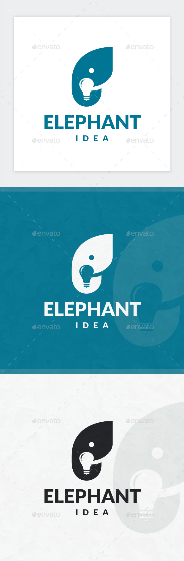 Elephant Idea Logo - Animals Logo Templates
