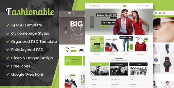 fashionable- eCommerce PSD - ThemeForest 17848187