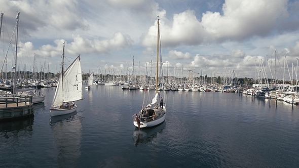 Aerial Of Sailboats Part 2