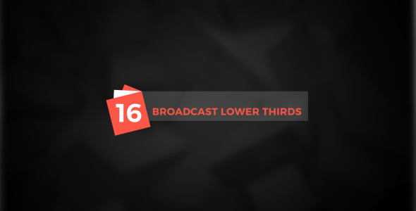 Broadcast Lower Thirds - VideoHive 18206119