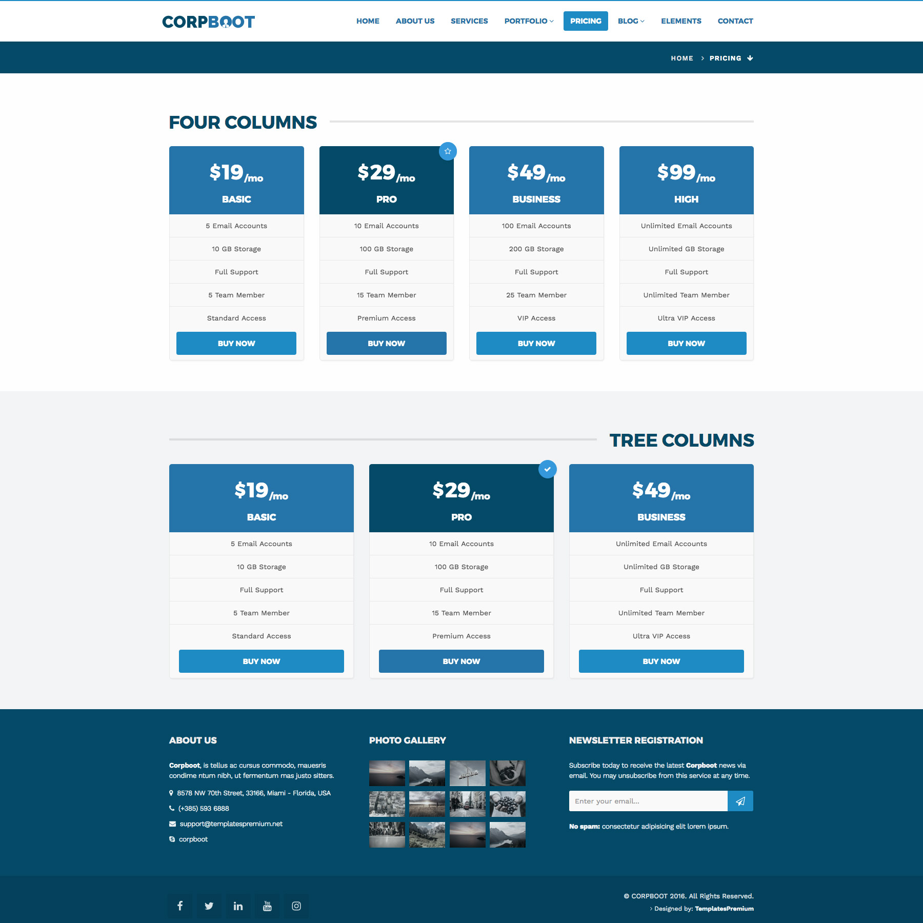 Website With User Accounts Template