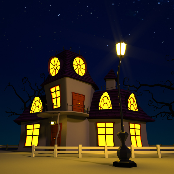 Cartoon Haunted House - 3Docean 18209014