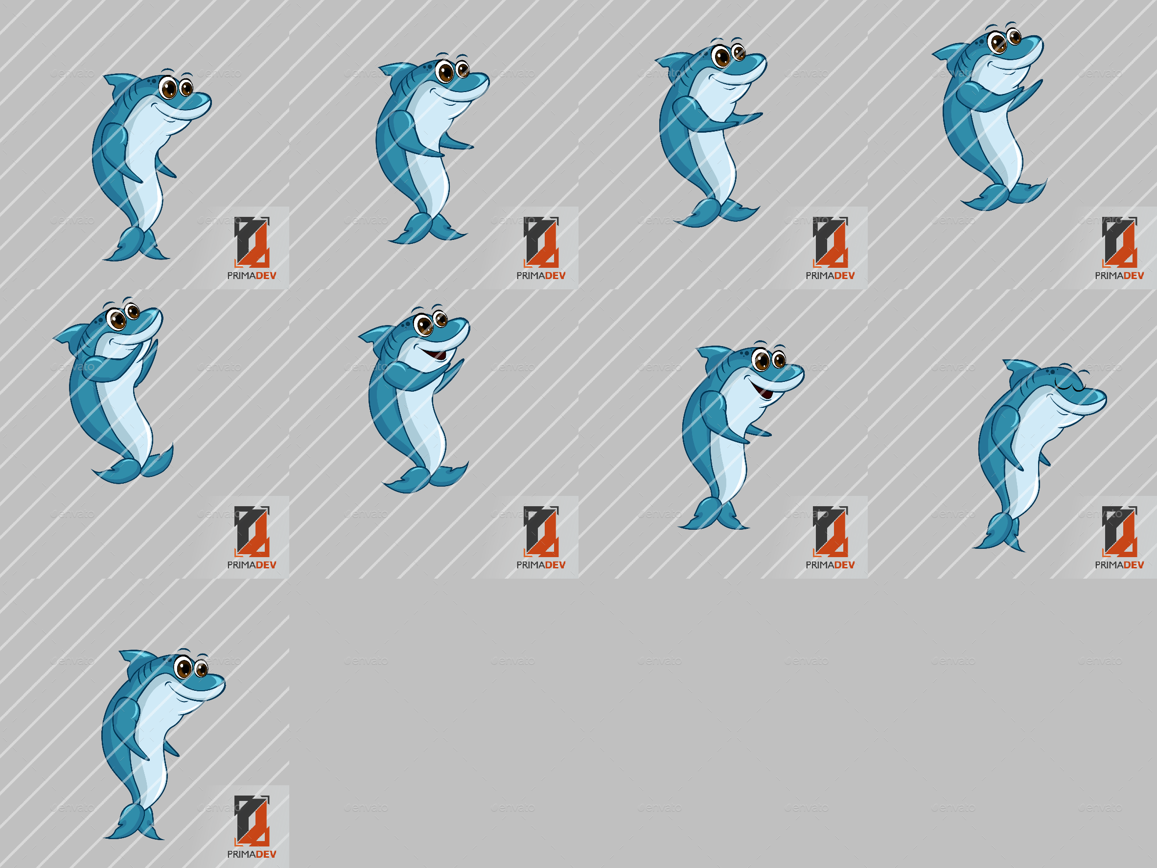 Fish #5 Sprite Character by PrimaDev | GraphicRiver