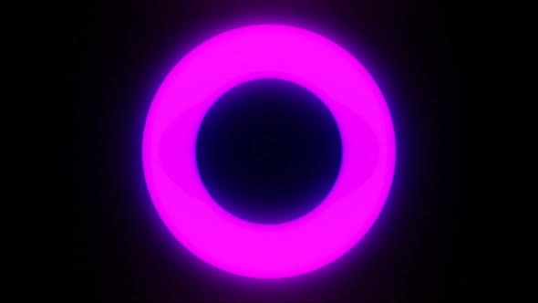 Abstract purple neon circle futuristic hi-tech motion night club background seamless loop light