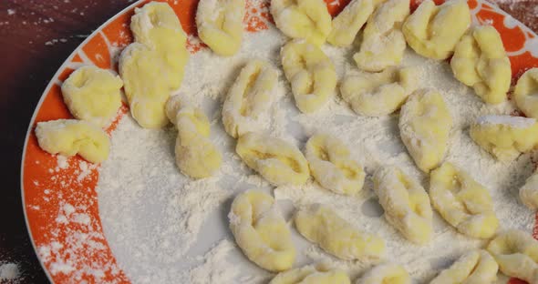 Homemade Preparation of Potato Gnocchi Food alt