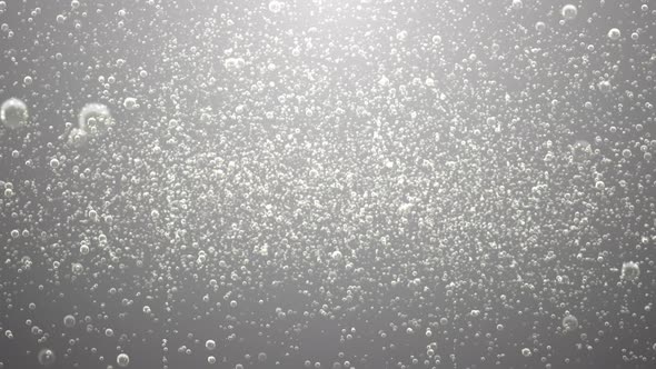 Silver Soda Bubbles Background with Loop