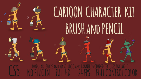 Cartoon Character Kit - VideoHive 18135261