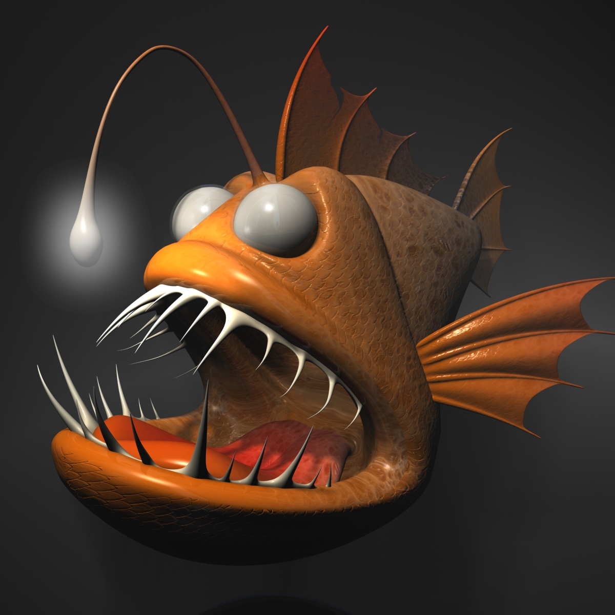 Cartoon Anglerfish RIGGED by supercigale | 3DOcean