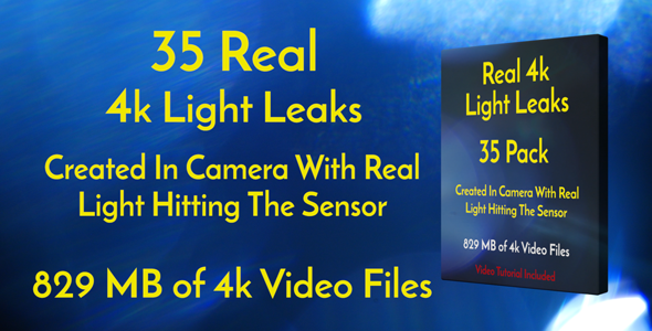 4k Real Light Leaks 35 Pack Of Effect Overlays