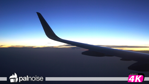 Airplane Window  at Sunset