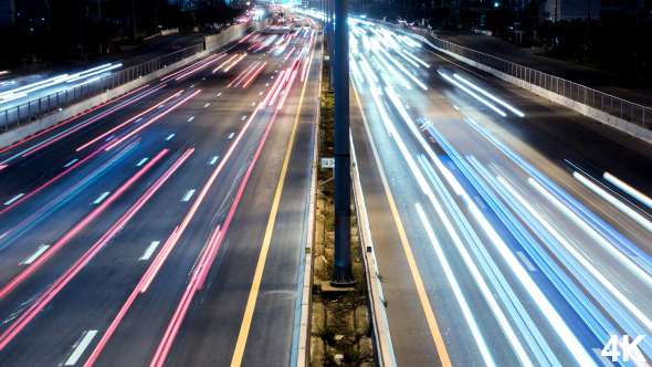 Fast Highway Traffic Night, Stock Footage | VideoHive