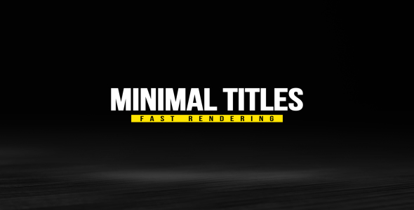 Minimal Titles Pack - VideoHive 18237383