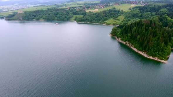 Aerial View Of Beautiful Lake