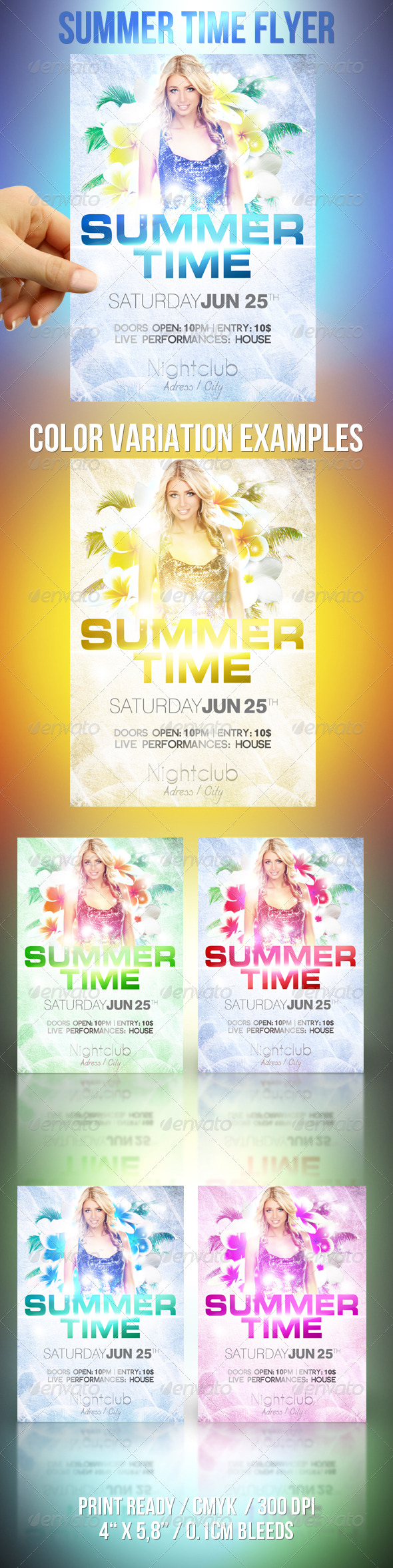 Summer Time Flyer - Clubs & Parties Events
