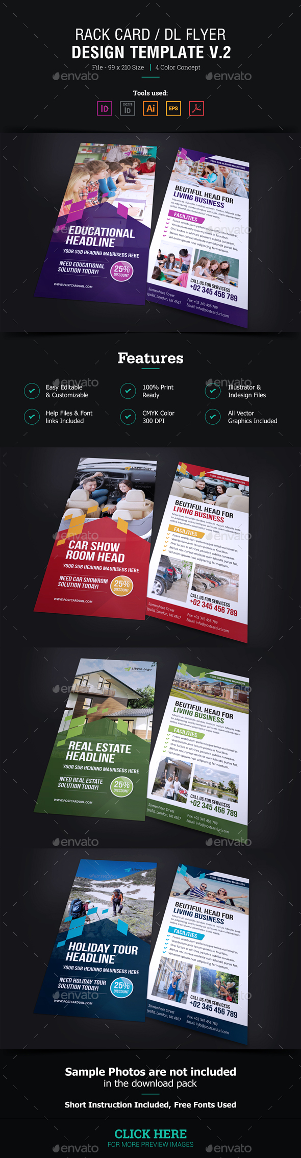 rack card dl flyer design v2 by miyaji75 graphicriver flyer rack