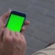 Man Hand Using Smartphone With Green Screen - VideoHive Item for Sale