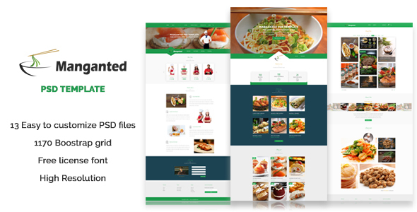 Manganted PSD Template - Food Retail