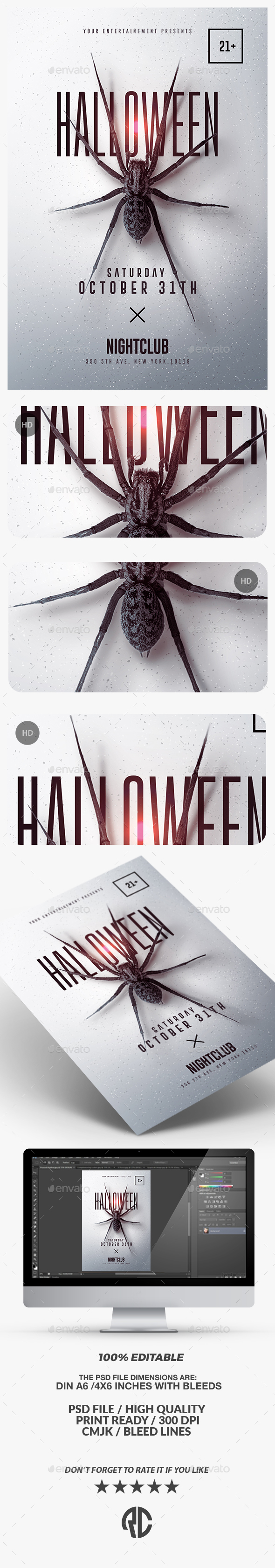 Halloween Minimalist Flyer v2