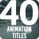 40 Animation Titles &amp; Lower Thirds - 4k - VideoHive Item for Sale