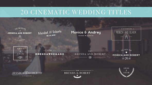 Cinematic Wedding Titles - VideoHive 18201208
