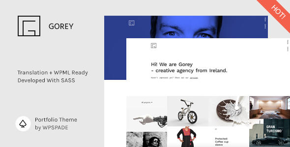 Gorey Portfolio - Minimalist Portfolio WordPress Theme - Portfolio Creative