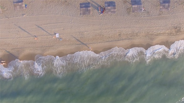 Flying Above Sand Sea Beach alt