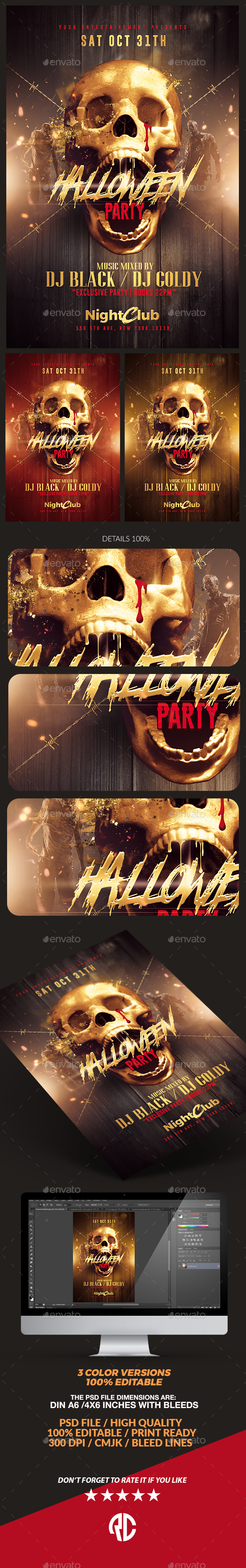Halloween Party | Gold Pack Templates - Clubs & Parties Events