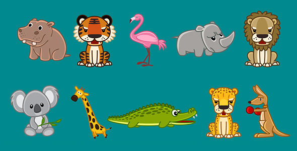 Cartoon Animals Animation Pack 3