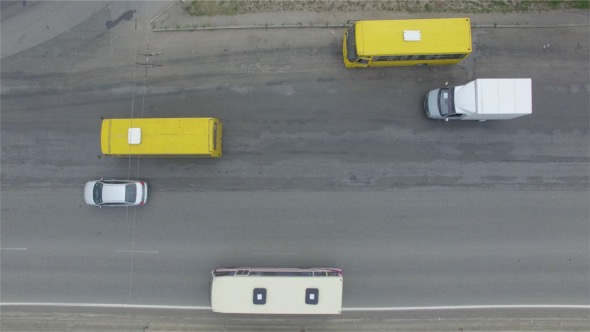 Bus Driving on City Road