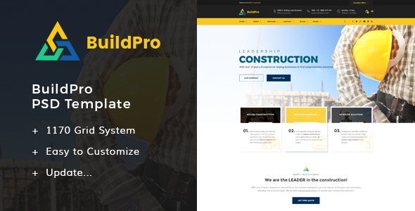 BuildPro - Construction PSD Templates - Business Corporate