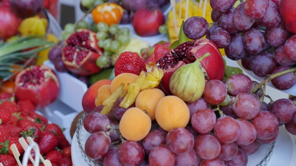 Colorful Tropical Fruit Buffet