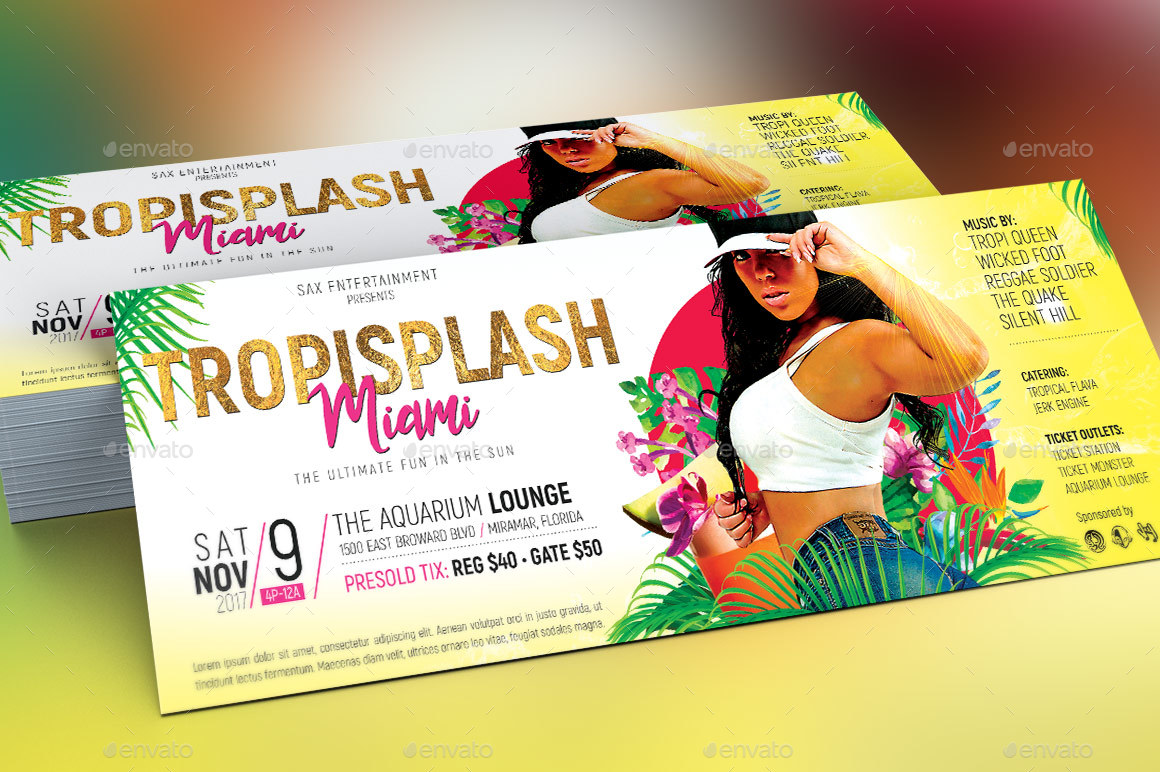tropical party flyer template by godserv2 graphicriver tropical flyer background