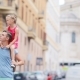 Family In Europe. Happy Father And Little Adorable Girl In Rome During Summer Italian Vacation - VideoHive Item for Sale