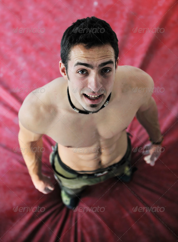 man exercise sport climbing - Stock Photo - Images