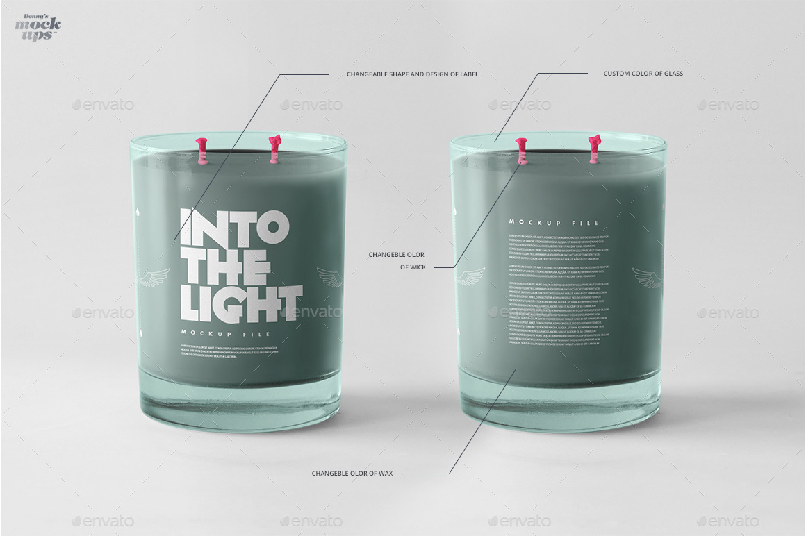 Download Candle with 2 Wicks Mockup by dennysmockups | GraphicRiver