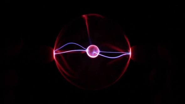 Plasma Ball. Lightning Responds To Touch