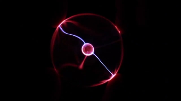 Plasma Ball. Lightning Responds To Touch