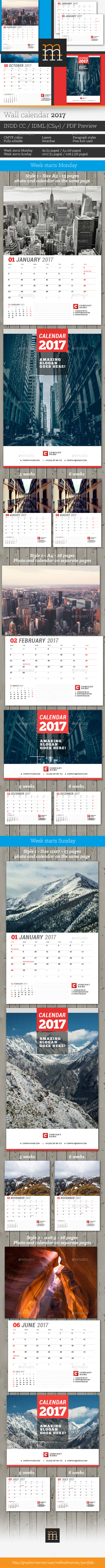 Wall Calendar 2017 - Calendars Stationery