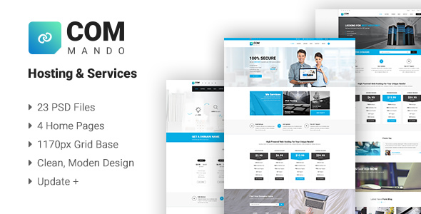 Commando Hosting & Services PSD Templates - Hosting Technology