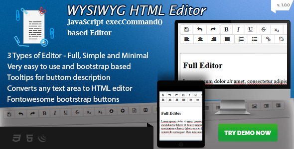 WYSIWYG HTML Editor - CodeCanyon 18250333