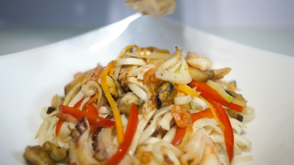 Udon Noodles With Sea Food alt