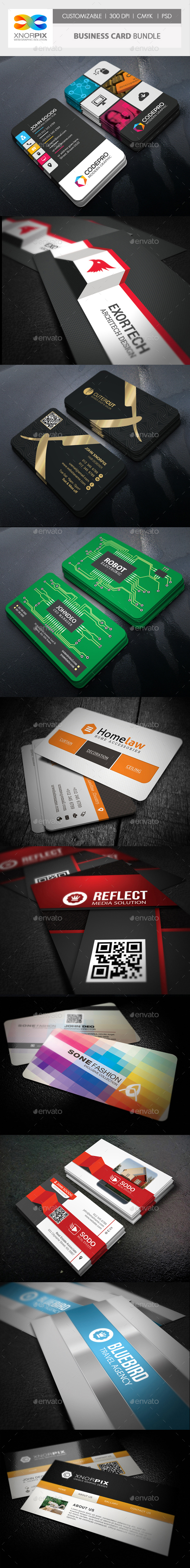 Business Card Bundle 10 in 1 - Corporate Business Cards