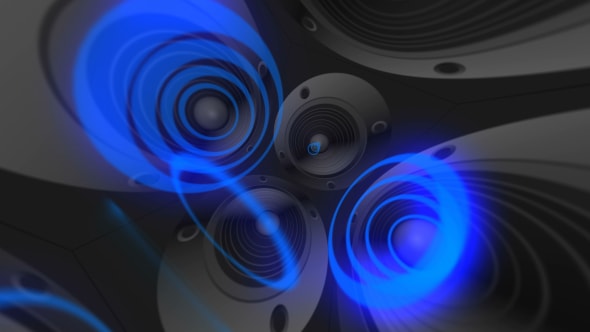 Speaker 3D Sound Waves VJ Loop