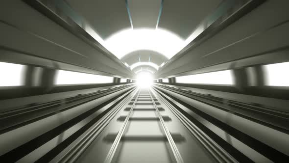 Hyperspeed Futuristic Train Tunnel Loop alt