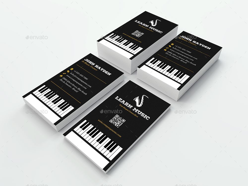 piano musician business card piano business card
