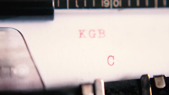 Typing "KGB / CIA" on an Old Typewriter