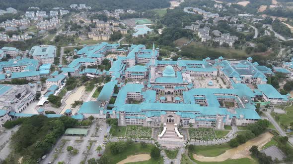 Aerial View Blue Roof of Public University in Malaysia