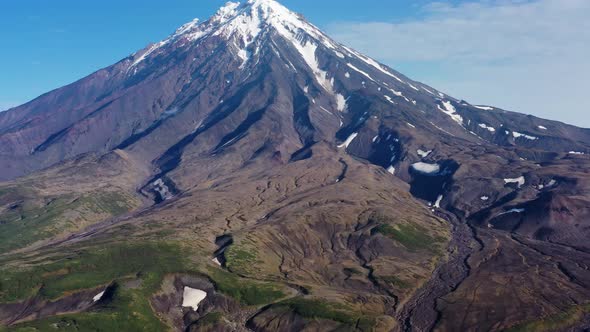 Aerial View of Koryaksky Volcano alt